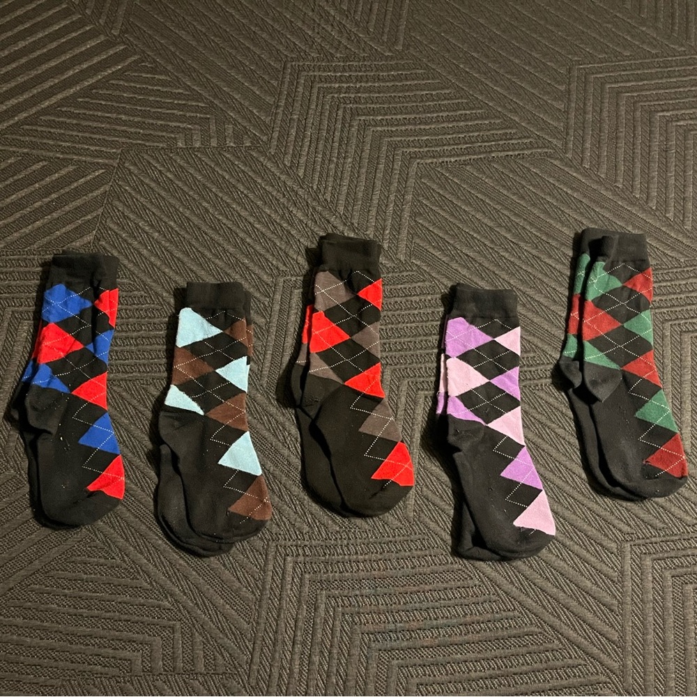 Argyle Socks 5 Pairs